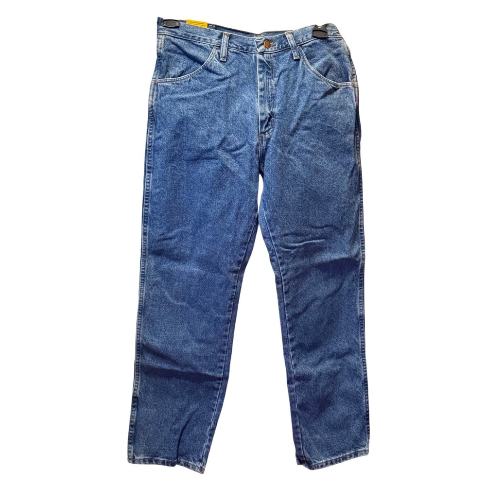 Rustler Mens‎ Regular Fit Straight Leg Blue Denim Jeans 34x30 Heavy Duty
